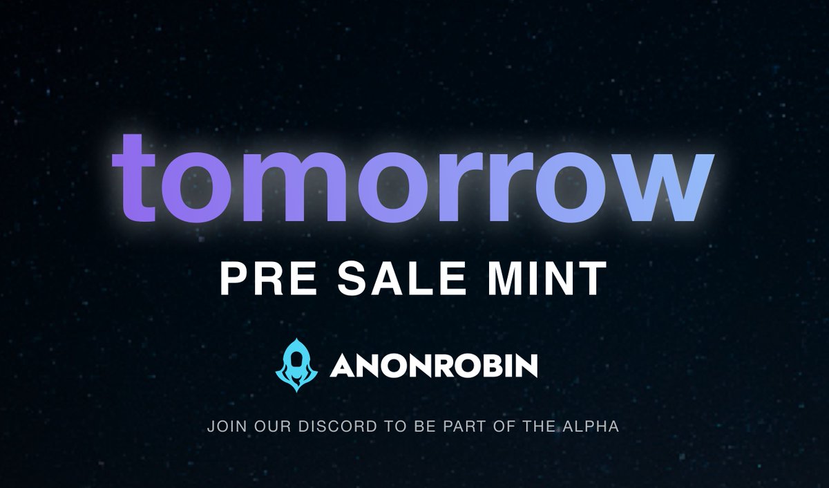 AnonRobin_NFT's tweet photo. Tomorrow at 10AM EST ⏰  the pre-sale for both of our passes will begin, lasting 24h. Are you ready? 🚀😎 https://t.co/QLK5a4OIFi