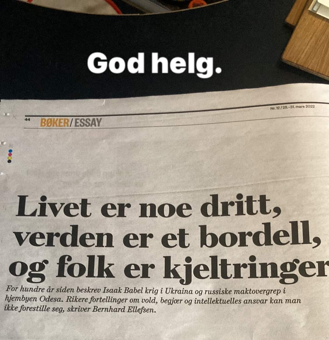 Madsbass's tweet photo. Med dette erklærer jeg helgen for åpnet. https://t.co/FLVaierxpu