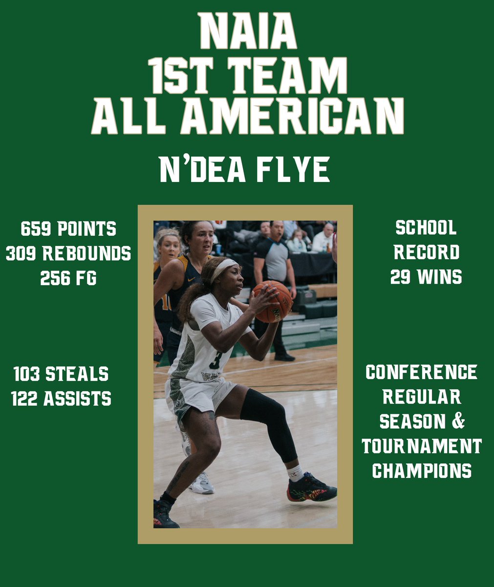 BattlinBears's tweet photo. Congratulations to N' Dea Flye on being named to the NAIA All-American 1st Team! #ROCKYvsEVERYBODY #NAIAWBB https://t.co/zFYeQo2TbB