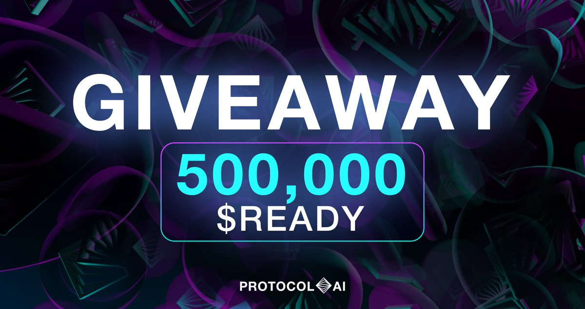 🔰 Protocol AI Airdrop
🎁 Reward Pool: 500,000 $READY
👥 Referral: +5 Entries 
🧶 Rate: ⭐️⭐️⭐️⭐️⭐️
🗓 Distribution Date: After IDO

📚 Airdrop Link: wn.nr/GUYbN6

📡 Website: protocolai.io #AirdropRampage