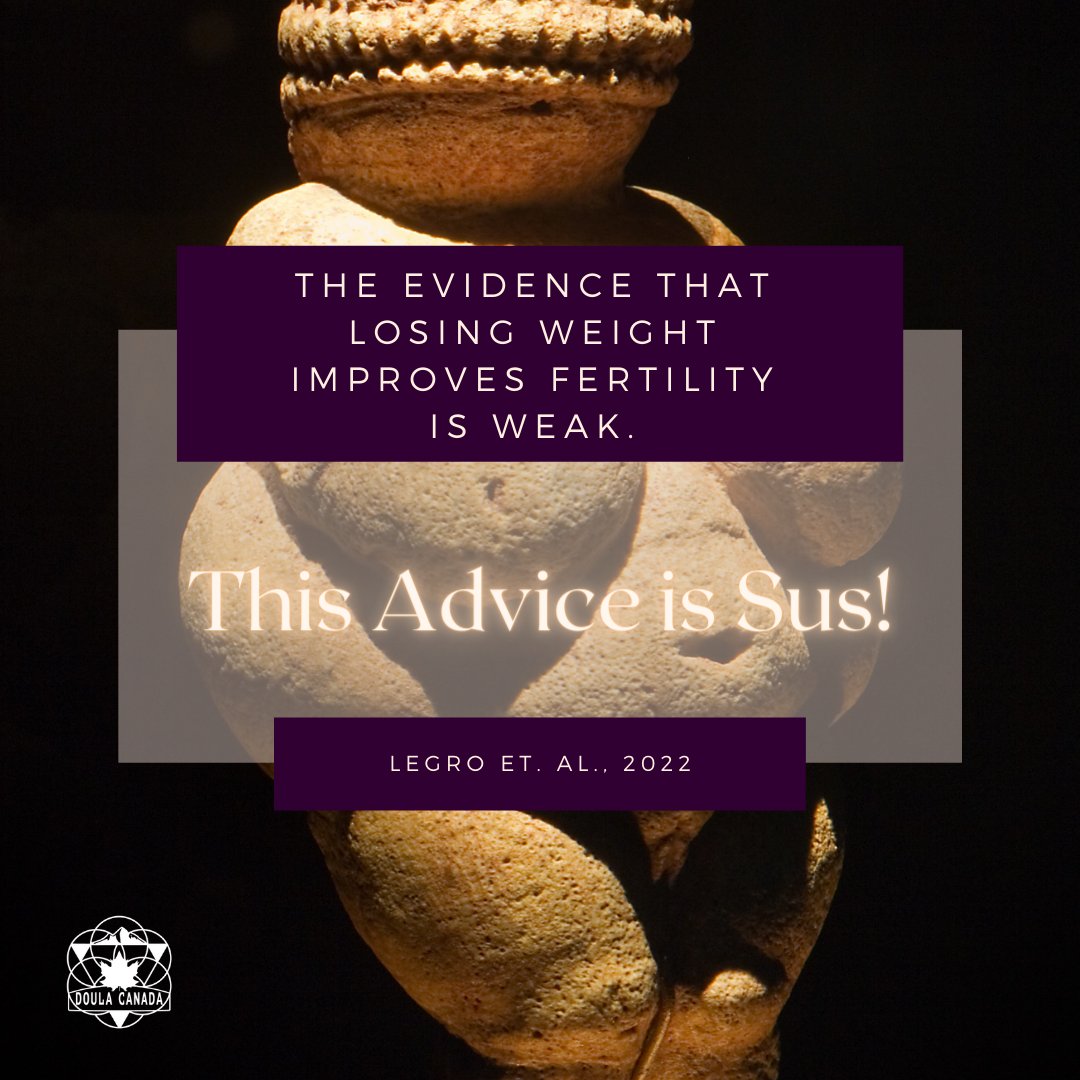 DoulaCanada's tweet photo. Told to lose weight to improve your chances of getting pregnant? This #findingsfriday #Study explains why you shouldn't rush off to fad diet. #evidence-based-#medicine #research #fertility #fat https://t.co/b3Tish4fNJ https://t.co/rV9Z4Zk8aR