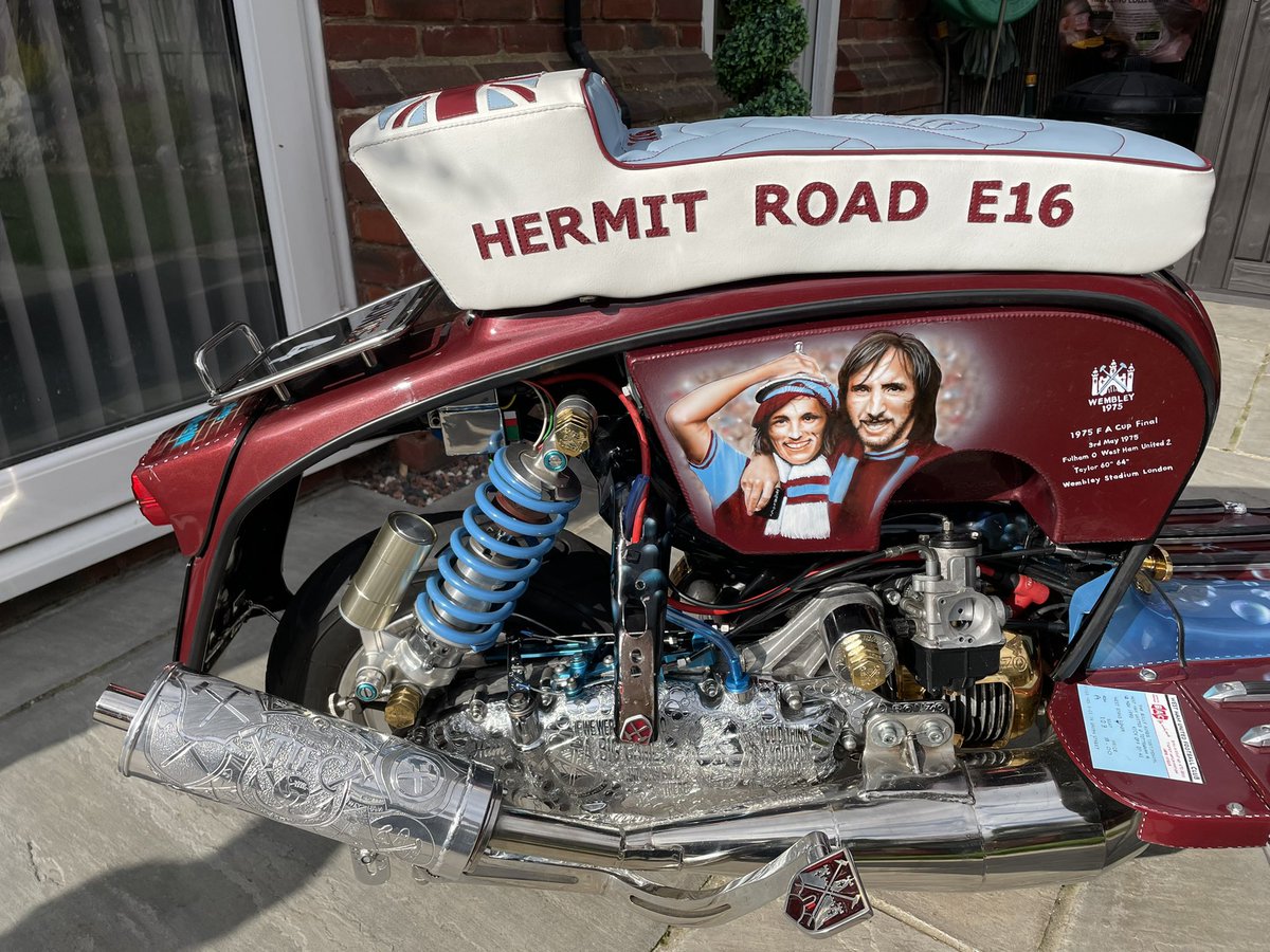 New artwork by #thegarageartwerks #westham #lambretta #billybonds