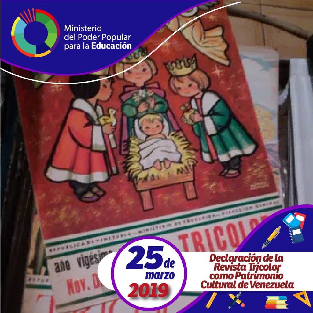 ¡Viva Tricolor! Celebramos con emoción el aniversario de la Revista Tricolor, publicación que ha llevado conocimiento y diversión a generaciones de venezolanos durante 73 años. <a href="/NicolasMaduro/">Nicolás Maduro</a> <a href="/_LaAvanzadora/">Yelitze Santaella</a> 

#NoMásBloqueo