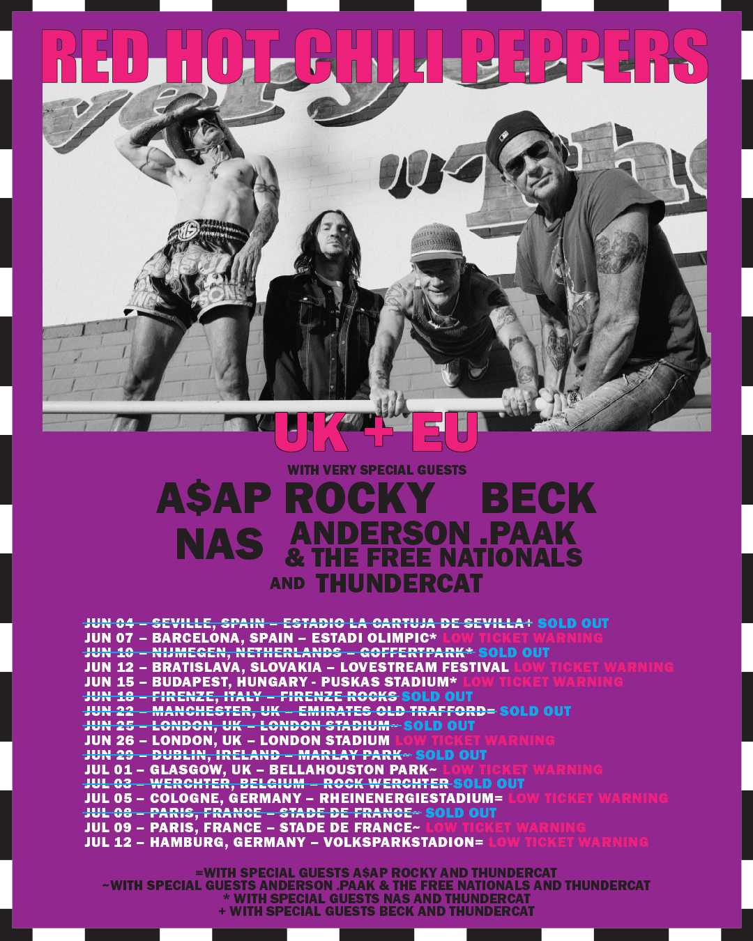 Red Hot ChiliPeppers on Twitter "We love you Europe! Come get tickets