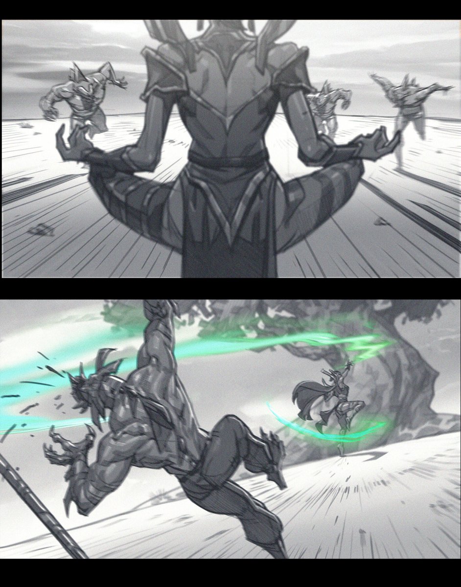Wild Rift Karma and Shen trailer storyboards by Rembert Montald https://t.co/jYRntmwqRe 