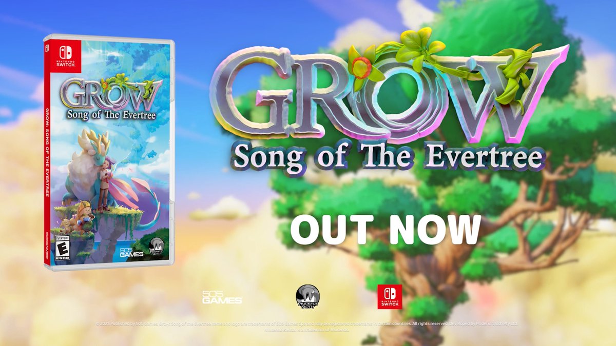 GrowEvertree's tweet image. Grow: Song of the Evertree launches physical retail today for Nintendo Switch! 

Tag us on social with your review after you complete the game. Please join our official community on Discord for fun events and Grow discussion. 

Trailer: 505.games/GrowSwitch