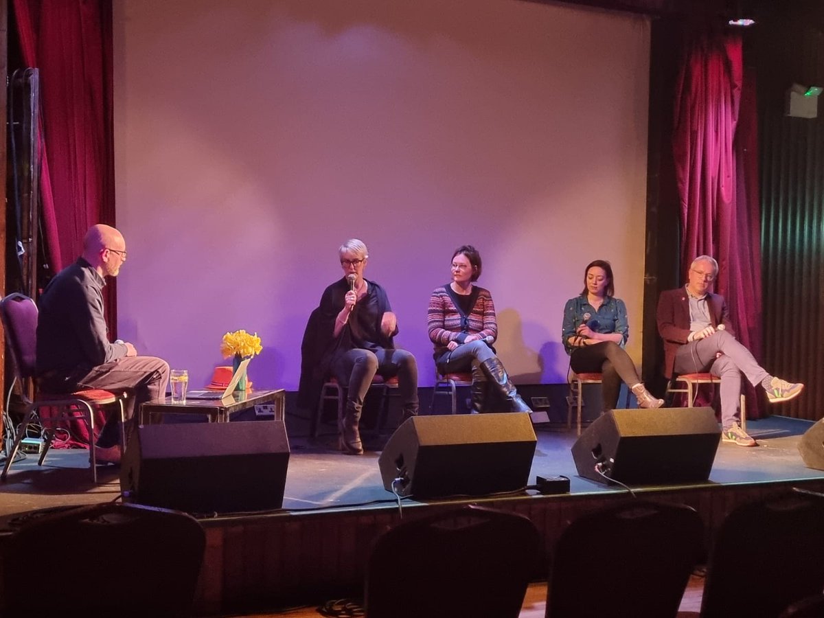Great panel discussion with <a href="/tverka/">Thalia Verkade</a> <a href="/catherineeats/">Catherine Cleary "Code Red for Humanity"</a> <a href="/janetphorner/">Janet Horner</a> &amp; <a href="/modacitylife/">Melissa & Chris Bruntlett</a> following the screening of 'Together We Cycle' by @ghulster.

Thanks <a href="/dubcitycouncil/">Dublin City Council</a> for inviting me to moderate at <a href="/sugarclubdublin/">The Sugar Club</a> with friends from <a href="/dublincycling/">Dublin Cycling Campaign</a> <a href="/cycling_embassy/">Dutch Cycling Embassy</a> &amp; <a href="/handshake_eu/">CIVITAS Handshake</a>