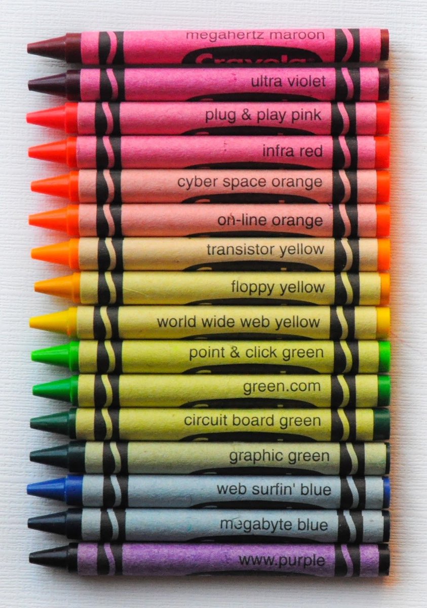 Crayola ‘Techno Brite’ Crayons (1997)