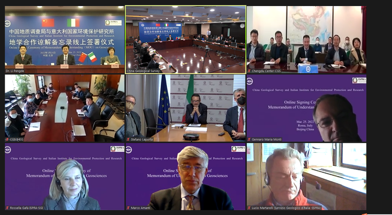 ISPRA_Press's tweet photo. Rinnovata per 5 anni la collaborazione tra #Ispra e Servizio Geologico Cinese per far fronte alle nuove sfide globali in ambito #geologico e ambientale e consolidare la cooperazione su #tettonica attiva, #idrogeologia, #georisorse, #geotermia https://t.co/6Uc4PU8A8L