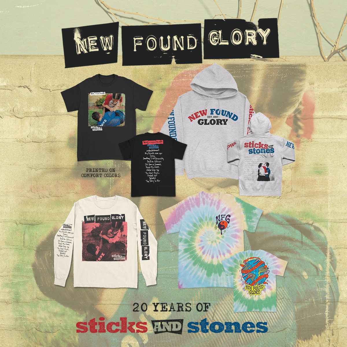 Sticks And Stones turns 20 this summer and we're starting the celebration with some new merch inspired by the album. Check it all out at newfoundglorystuff.com now!