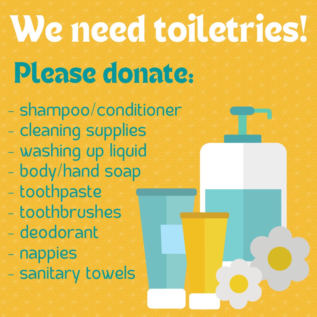 It's time for a little Spring Cleaning! If you have any toiletries, please drop them off at:

160 Pitfield Way, NW10 0PW
(Open 9am-5pm, please leave in yellow donation bin outside of these hours)

FYI: Asda/Tesco/Sainsbury’s can deliver your online shopping to our address!