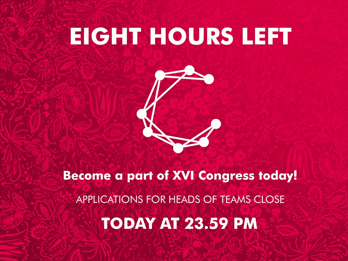CongressPL's tweet image. LAST CHANCE TO APPLY ⏰
Become a part of Congress as a Head of one of our Teams or apply to become the new Graphic Designer for the conference!
APPLY: forms.gle/54VSrZ9VxuBWKY…
#connectincongress2023 #xvicongress