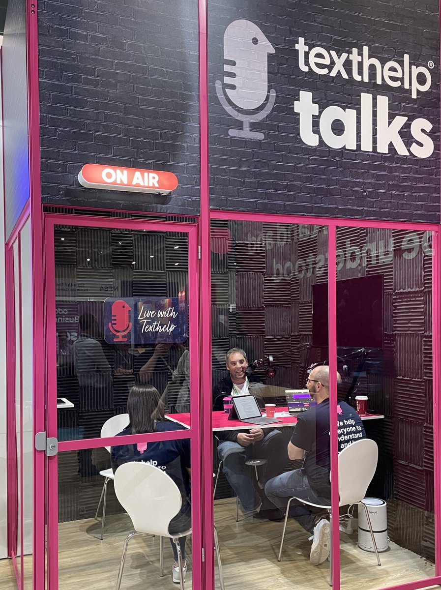 LEOacademies's tweet image. All week at #Bett2022, the brilliant team at @texthelp have been recording conversations with in their amazing @Bett_show booth! 

This afternoon, @grahammacaulay talked with @TH_PatrickM on the latest #TexthelpTalks podcast. 🎧