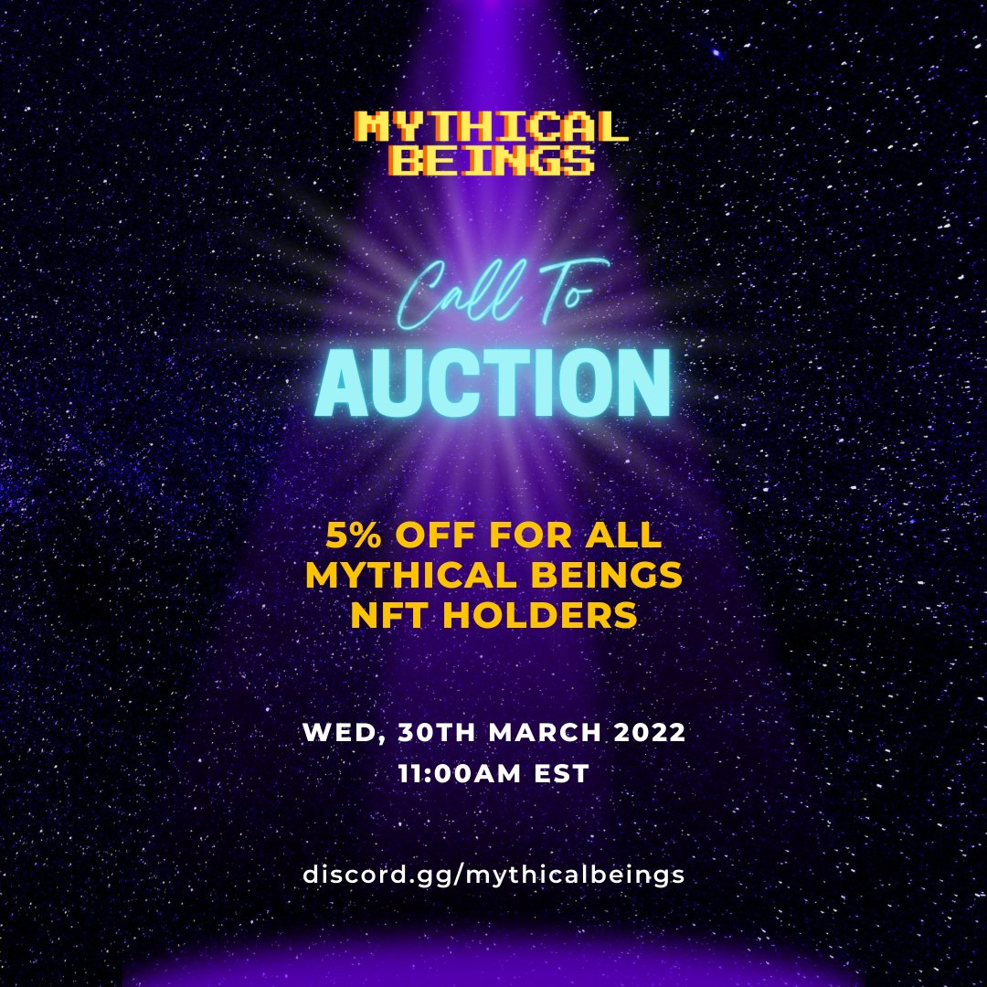 MythicalBeings_'s tweet photo. We always try to do our part in supporting #NFTArtists in the #NFTCommunity!
#SneakPeek on a special 1/1 by @mmister_g for our live auction next week! Come join us on Wed, 30th March heart_eyes
https://t.co/o9p1HIgcku
#FactFriday #MythicalBeingsNFT #CallToAuction #NFTsForGood https://t.co/EG8dmuZWyj