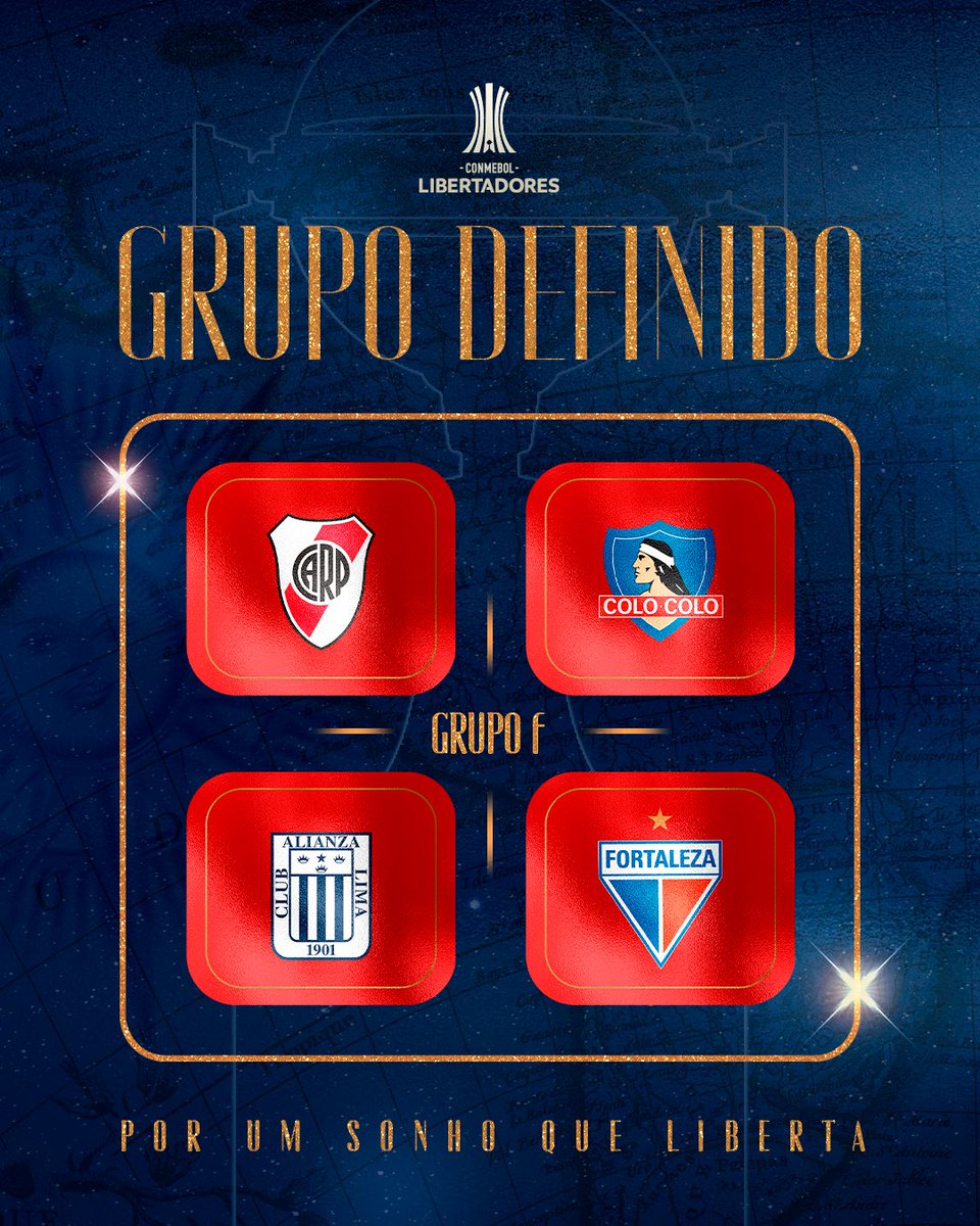 FortalezaEC's tweet photo. GRUPO DEFINIDO! 🦁
Fomos sorteados no Grupo F e enfrentaremos:
- River Plate (ARG)
- Colo-Colo (CHI)
- Alianza Lima (PER)
A CONMEBOL Libertadores começou, #TorcidaDeLeais! VAMOOOOOOOS! 👊🏻 https://t.co/kBMMI02qZN