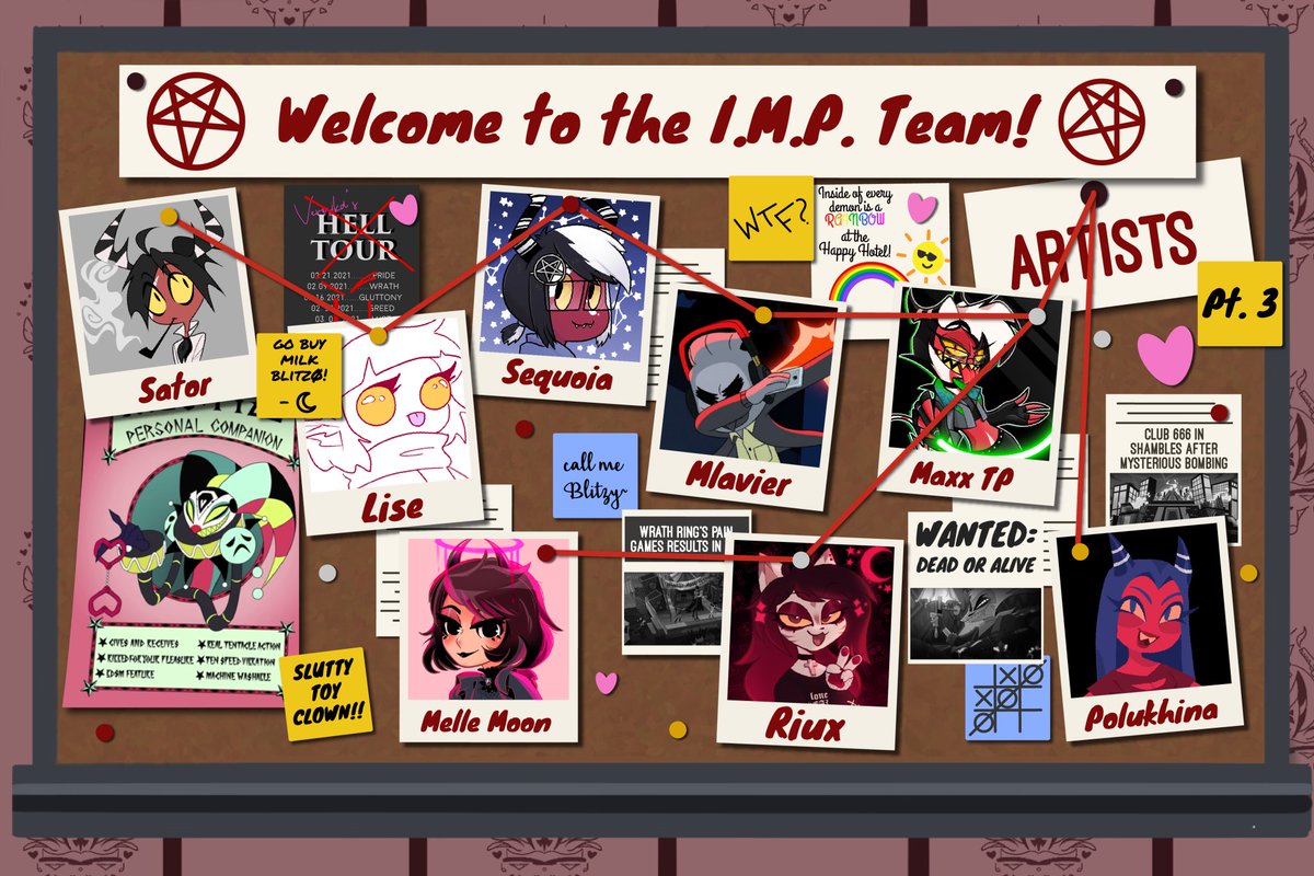 OneHelluvaZine's tweet photo. 📣💥Attention!! attention!! Finally we have our very talented and very amazing artists!! Their art is so rad and they’re gonna make some excelent pieces for us all 💥📣

Go and give them all a follow! ⬇️ https://t.co/pARRxH3MWZ