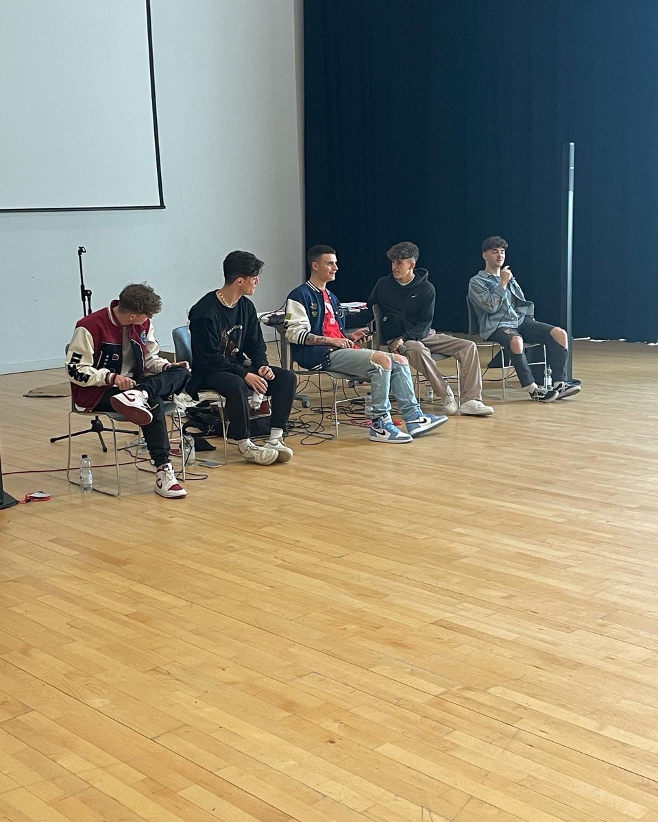 StNicksCfL's tweet photo. Thank you to @hereatlastband for visiting us today here at the Academy of St Nicholas! We’ve had a fabulous time. 🎤 https://t.co/tQNY4x6dXU