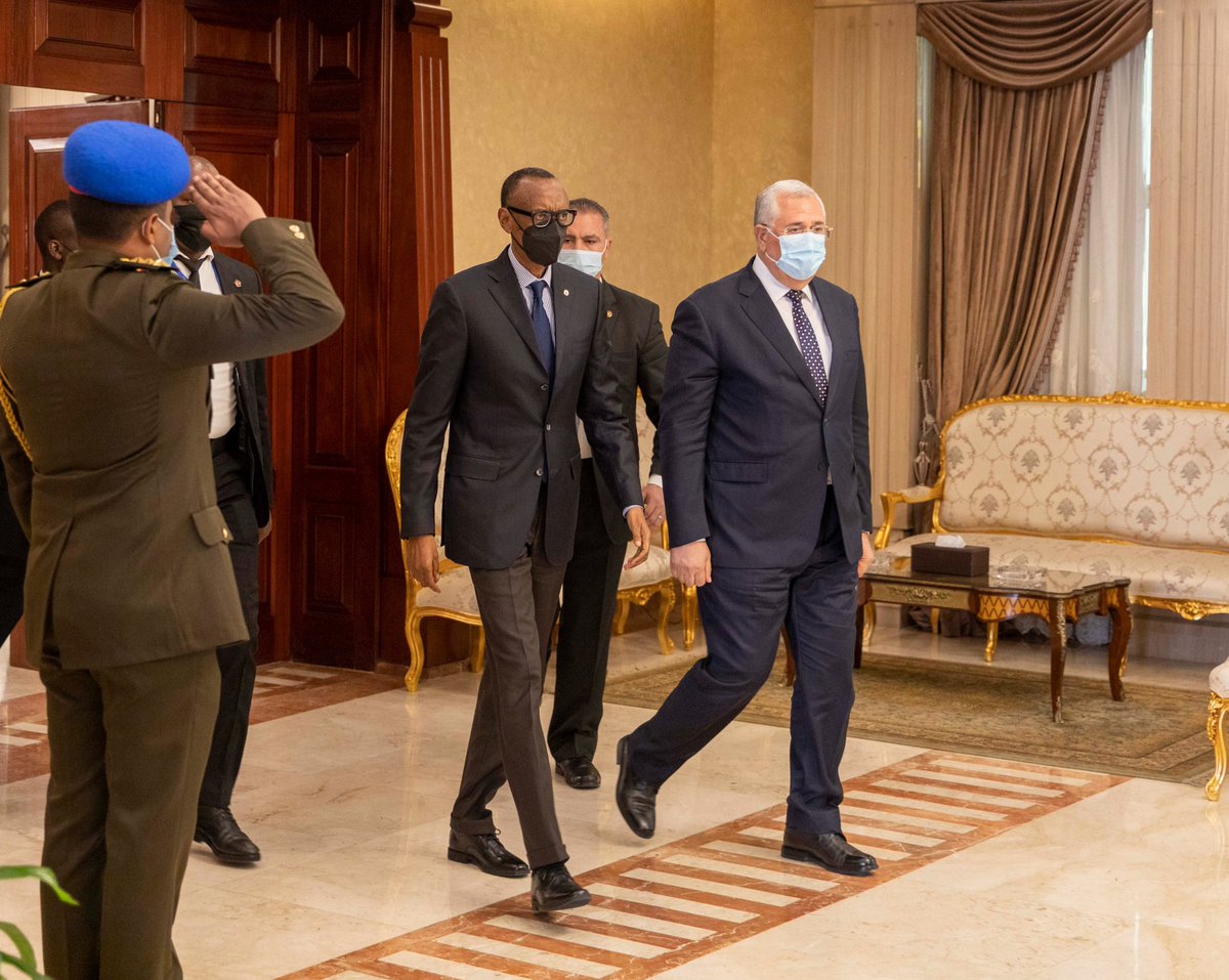 AdamsKwizera___'s tweet photo. JUST IN:
President Kagame has arrived in Cairo for an Official Visit to Egypt during which he will have tête-à-tête and bilateral meetings with President Abdel Fattah Al-Sisi @AlsisiOfficial. 

📸: @UrugwiroVillage 
#AdamsReports https://t.co/gDvmj4VB2N