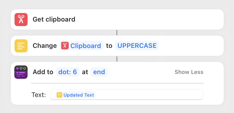Tot now supports Shortcuts! Get and set text automatically, query for info, and more. Actions work on both macOS and iOS for cross-platform automation.

Tot 1.3 on macOS also includes Smart Icons, great for folks who love Command-Tab. Learn more blog.iconfactory.com/2022/03/tot-sh…