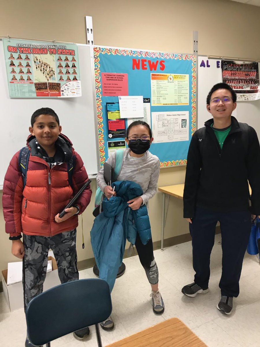 Mrs_NewcombK's tweet photo. Three of our @HolmesJrHigh students qualified for the State MathCounts competition. Today they traveled with the @PeetJH qualifiers to Ankeny to compete. Go Mathletes! #MATHCOUNTS22 #TigerPride #EveryStudentEveryDay @CF_schools https://t.co/xeixf99Zy5