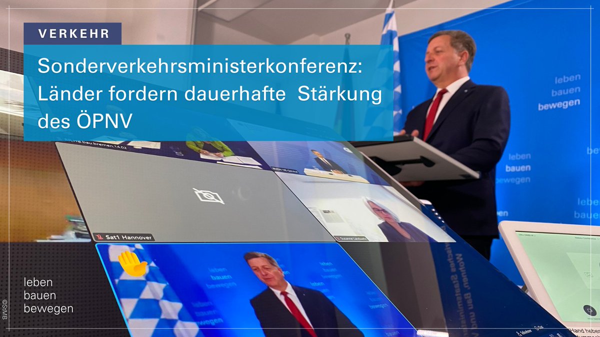 BauenBewegen's tweet photo. Bei der #Sonderverkehrsministerkonferenz hat sich laut StM Christian Bernreiter auf Drängen #Bayern​s die große Mehrheit für eine kostenlose Variante des gestern vom Bund vorgestellten "#9für90"-Tickets ausgesprochen. Außerdem fordern die Länder eine dauerhafte #ÖPNV-Stärkung. https://t.co/U0ZEJDVCXA