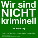 Image for the Tweet beginning: Wir sind nicht kriminell! #EntkriminalisierungSofort!