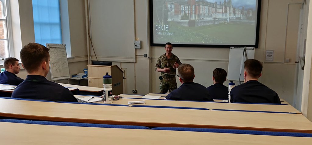DartmouthBRNC's tweet photo. Thank you to Honorary Colonel @BearGrylls OBE for taking the time to visit our Officer Cadets, witnessing their 5 minute presentations and situation briefs! @RoyalMarines #FridayFeeling https://t.co/aKCqiMetdf