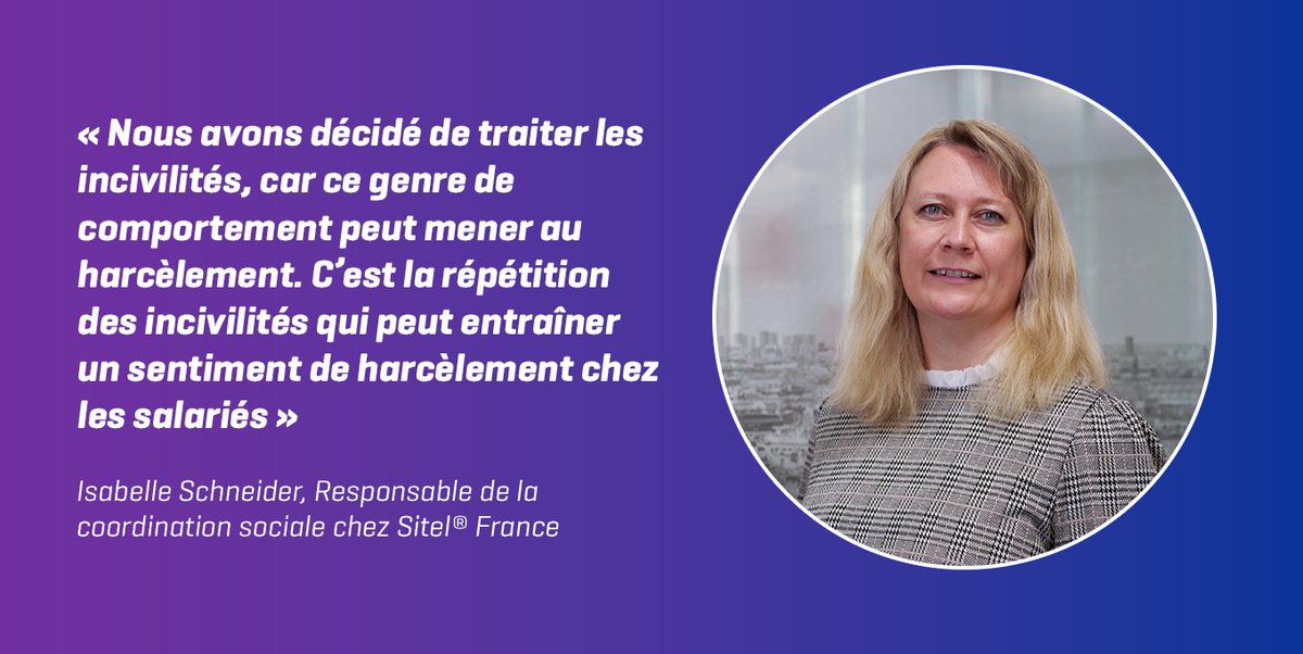 foundever_fr's tweet photo. Unique en son genre, l’accord d’entreprise de Sitel France sur la prévention des situations de harcèlement met l’accent sur les incivilités, beaucoup plus faciles à aborder avec les managers et les équipes 💪🏼
#RSE #ExperienceCollaborateurs https://t.co/zqaiQUzTNI