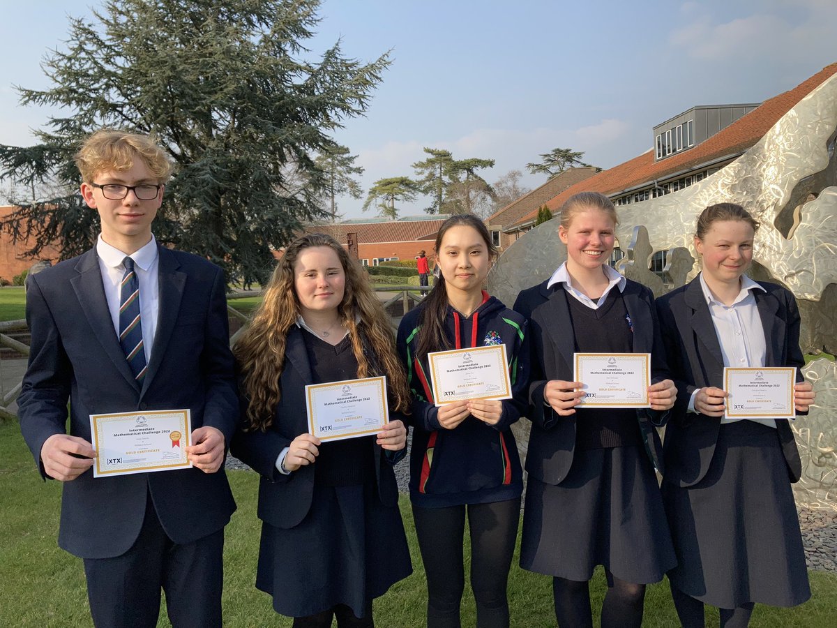 Just a few of our gold certificates from the UKMT Intermediate Maths Challenge (Isaac, Tabitha, Jenny, Zoe &amp; Georgina).