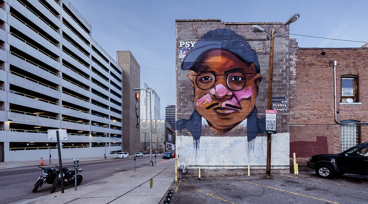 Here is a portrait mural of me done by an 'Unknown Artist' on a wall in Denver, Colorado, which says on it, 'I Am George Yancy.' I had no knowledge that this existed until recently. I was humbled and in a state of disbelief. Photo cred to Peter Kowalchuk (IG @peterkowalchuk1228)