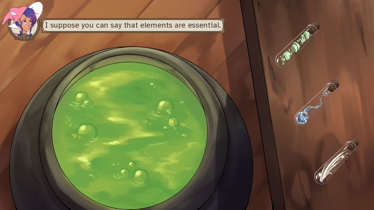 tinygamesbundle's tweet photo. Choose from 3 ingredients to drop into your cauldron during each of the 3 rounds to brew your potion, and in the meantime chat with Sage, your bestie(?), to see how they're holding up. https://t.co/3ede5oP8F2