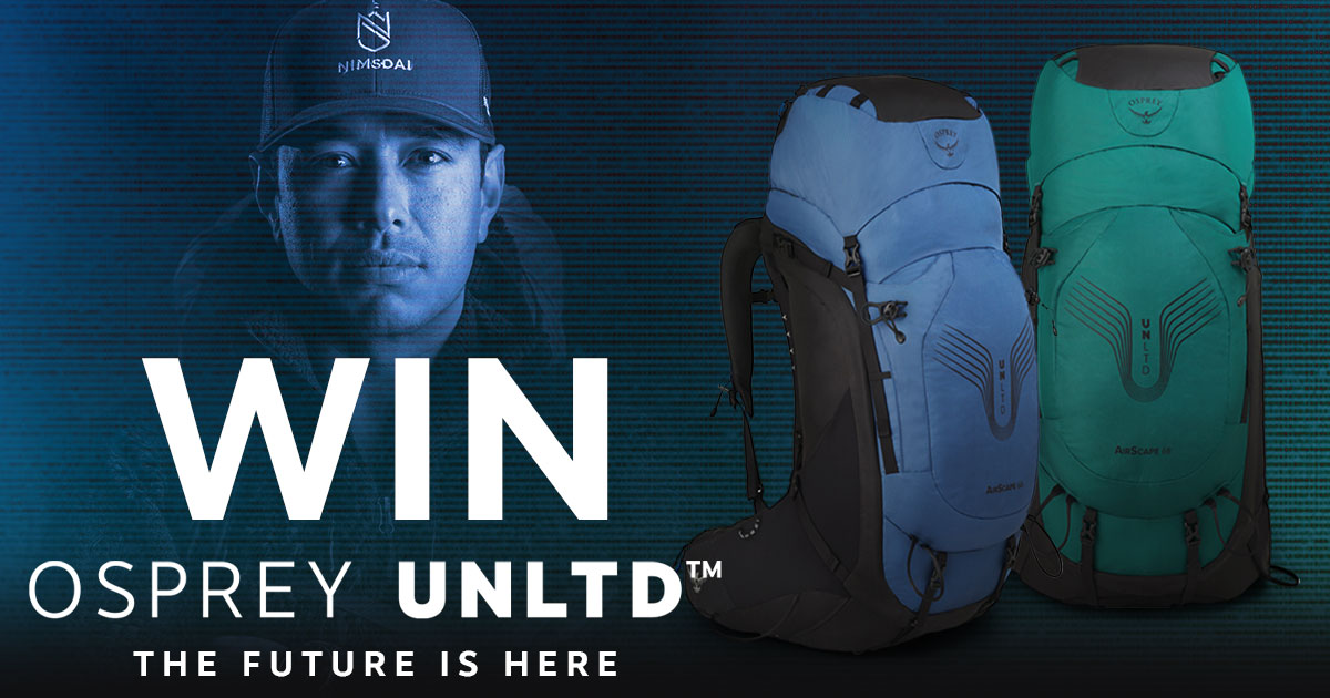 WIN the pinnacle Osprey UNLTD™ as tested by elite mountaineer, <a href="/nimsdai/">Nirmal Purja MBE</a>

To enter:
1. Follow <a href="/OspreyEurope/">Osprey Europe</a> 
2. Retweet this post

You could win the new Osprey UNLTD™ AirScape® pack with 3D-Printed Fitscape Lumbar, worth £650. 

The future is here. 

ospreyeurope.com/gb_en/terms/