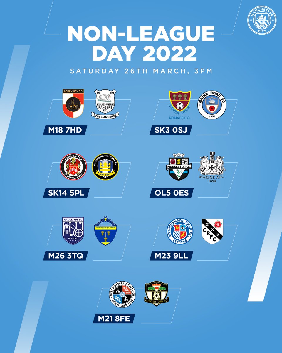 ManCity's tweet photo. We're getting behind #NonLeagueDay! 💙

Be sure to get down and support your local team! ⚽️ https://t.co/MVgLP7utG1