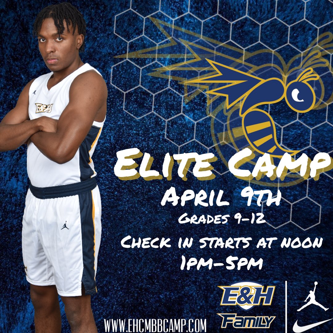 ALL PLAYERS: We are having an Elite Camp, April 9th for grades 9th-12th. We are welcoming unsigned seniors as well! The camp will be capped off at 80 players so get signed up fast! Last year 5 roster spots were offered from our elite camps!

Sign up at:
ehcmbbcamp.com