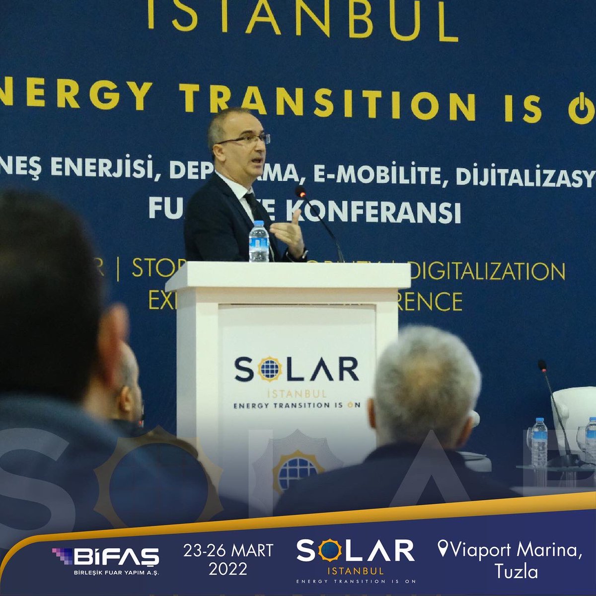 SolarIstanbul's tweet image. Solar İstanbul’un üçüncü gününde konferanslar tamamlandı.
Konferansta Şebeke Stabilitesi, Dağıtık Enerji Gerekliliği ve Solar, Enerji Dönüşümünde Şebeke Ölçekli GES Projeleri: YEKA GES’ler ve Hibrit Santraller başlıkları ele alındı.

#solar #solarexpo #fuar #güneşenerjisi