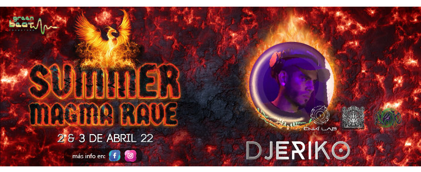 Djeri_Milhose's tweet image. Este 02 de abril, me presento junto a grandes artista en el @SummerMagmaRave.
#darkprog #psytrance #progressivedark #live