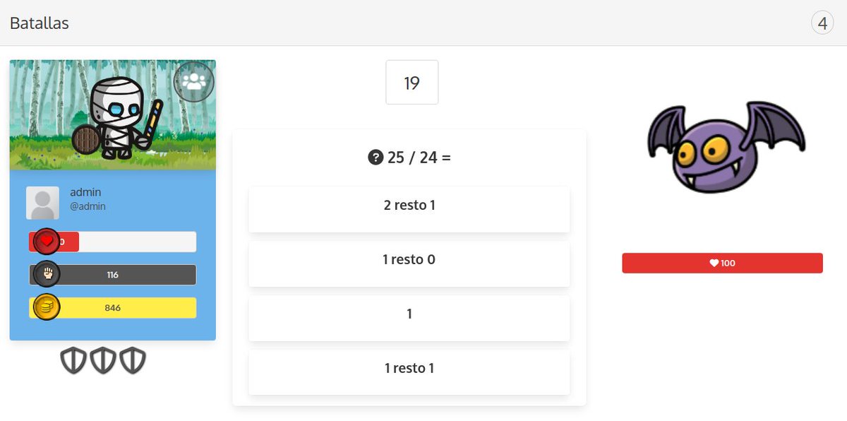 FantasyClassApp's tweet image. 🏰FantasyClass.app 2.21: Batallas individuales, ¡planifica batallas donde el alumnado luchará contra monstruos para vencerlos! Crea bancos de preguntas, un monstruo y... ¡a luchar! #gamificación #educación #FantasyClass