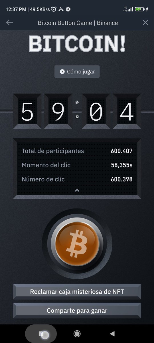 LandaetaRUN's tweet photo. Probando suerte #BitcoinButton #Binance https://t.co/f2fO3wlYi8