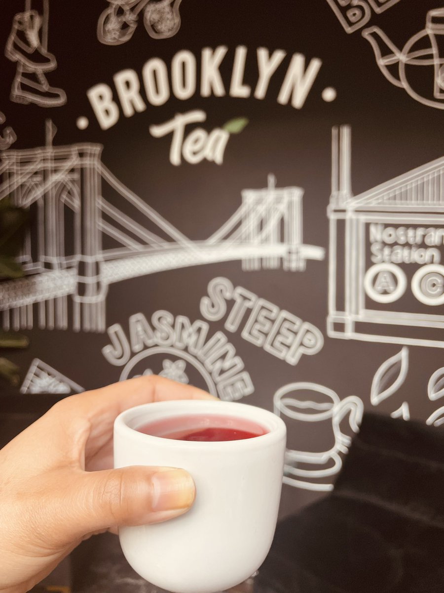 thatsericaclark's tweet photo. Starting my weekend off with a Pomegranate Hibiscus Tea from @BrooklynTeaNYC ATL. If you’re looking for some Black-Owned Business to get into this weekend, 10/10 would recommend. https://t.co/Pbx7EoUNKC