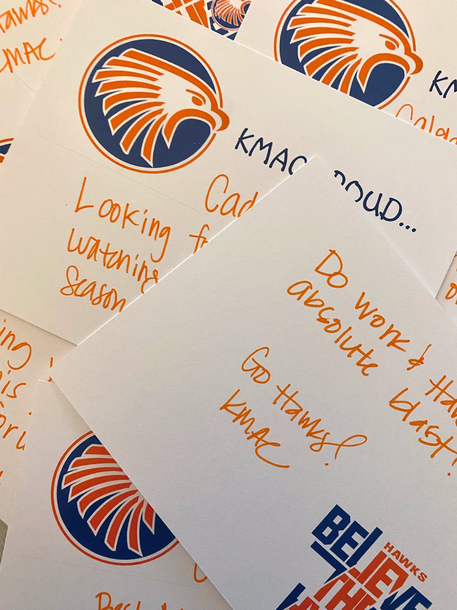 KMac1020's tweet photo. Snail mail day! I love celebrating my students! #KmacProud @OlatheEastHawks https://t.co/lipYkZSu3U