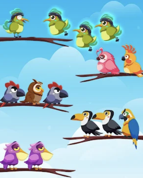 Bird_Color_Sort's tweet image. • One finger control.
• Multiple unique level