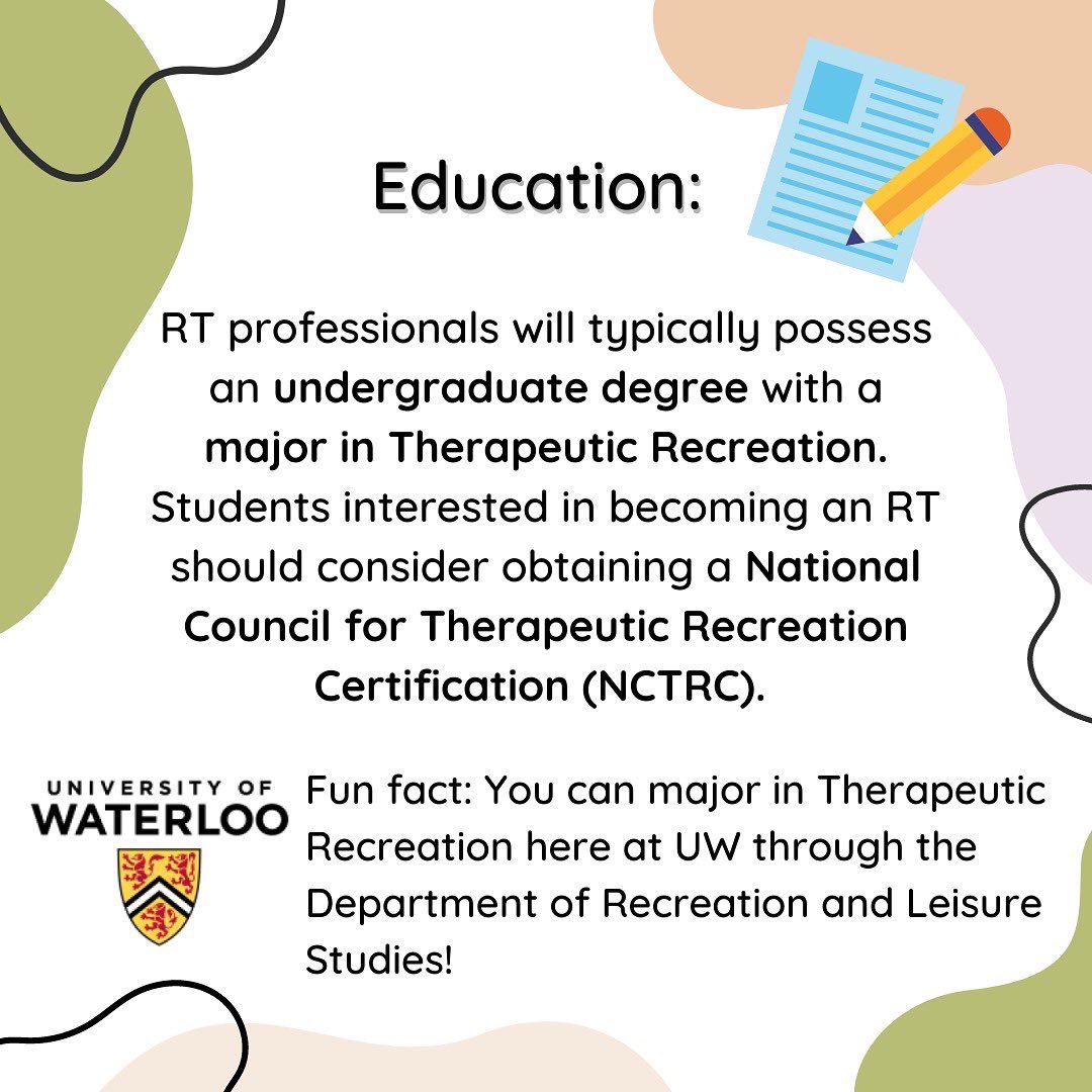 This week on our Career Connection we will be taking a look into recreation therapists! We will explore the profession, the roles and responsibilities to do with this career.
Swipe to learn more!