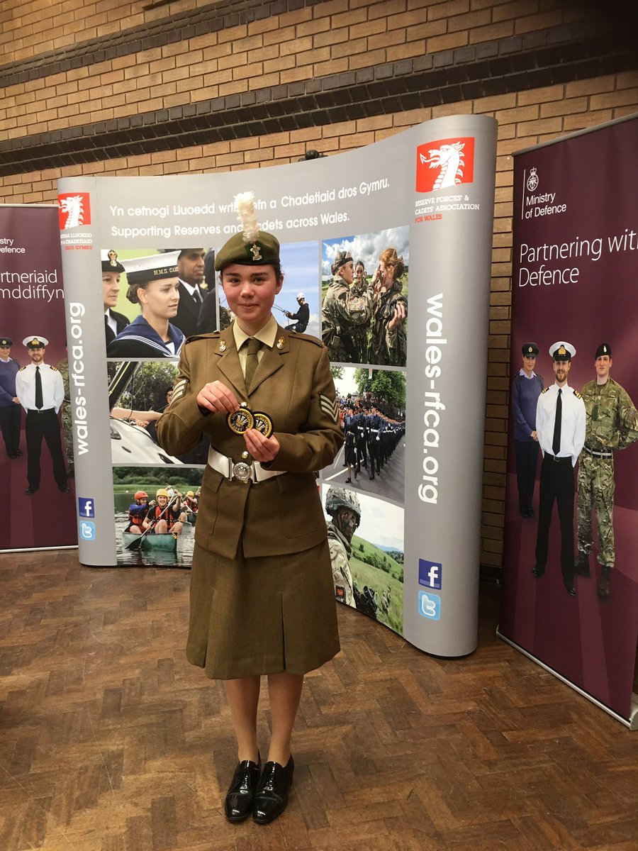 Cadet Sergeant Maddie Bunn was recognised for her help and commitment to the cadets of St Brigid's School CCF at the annual cadet awards ceremony held at Hightown Barracks in Wrexham last night! #LLAwards2022 <a href="/CCFcadets/">Combined Cadet Force</a> <a href="/RFCAforWales/">RFCA for Wales</a>