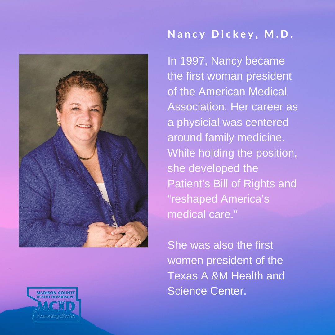 MadisonCHD's tweet image. March is Women's History Month, and the MCHD would like to honor the woman in history whose legacy in health and science paved the way for the women of today.