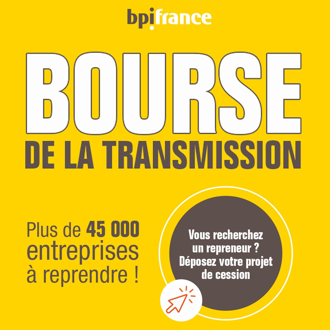 À la recherche d'un repreneur pour votre entreprise ?
Pour être visible auprès de milliers de repreneurs, déposer votre projet de cession sur notre plateforme spécialisée : spkl.io/60144uCM8
#BourseTransmission