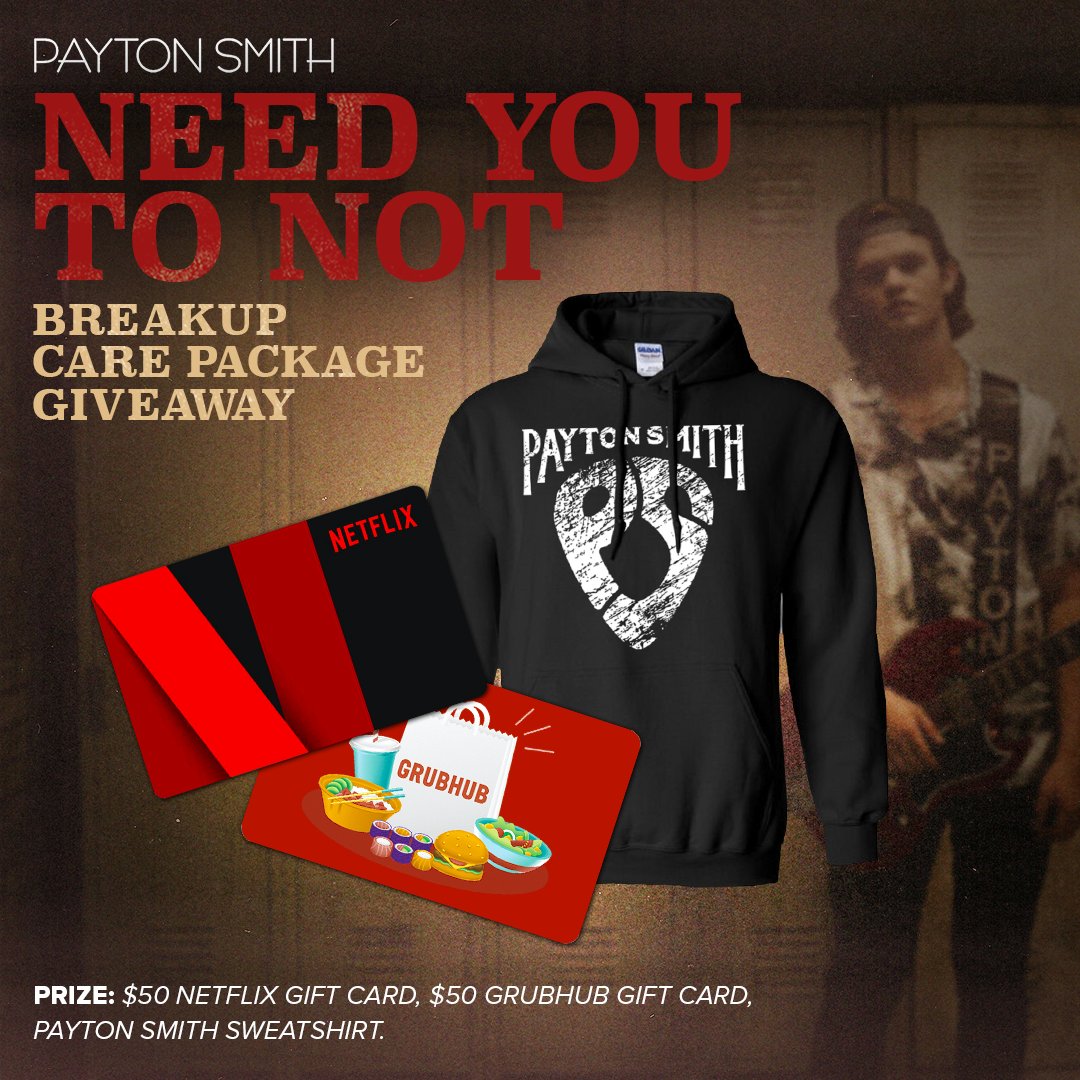 Don't miss your chance to win a #breakup care package! It pairs well with listening to my new single #NeedYouToNot.
Enter now: toneden.io/payton-smith-2…