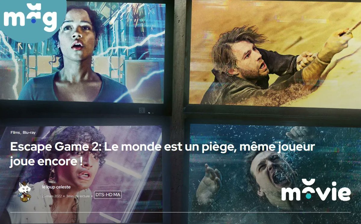 MaGMovieandGame's tweet photo. [TEST BD] #EscapeGame2: Le monde est un piège ⚓️☔️, même joueur joue encore ! 💿 #Bluray @SPHEFR

L'article sur MaG ➡️ https://t.co/QkbUwTXyNc https://t.co/Vy93tqADRT