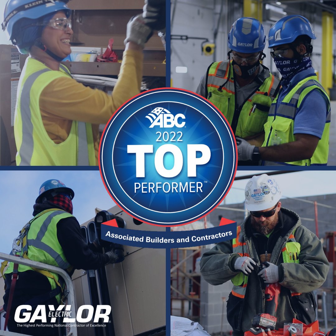 gaylorelectric's tweet photo. Gaylor Electric has been named one of ABC's 2022 Top Performers for our commitment to quality, safety, talent management, education and community relations. Join us in celebrating this success!
#HighestPerforming #GaylorNation @ABCNational https://t.co/DkveKJB2Cq