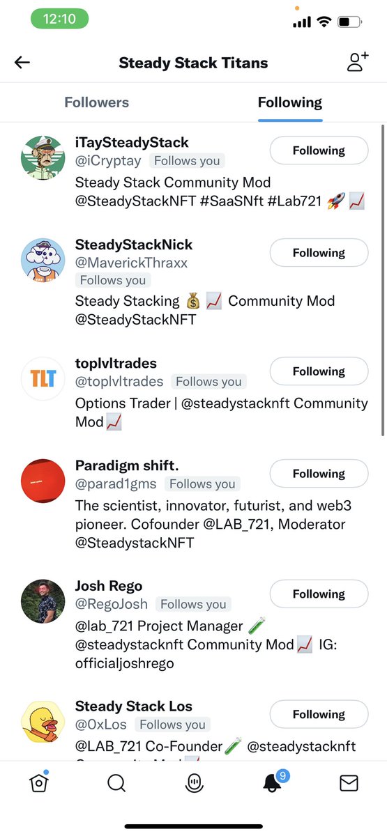 DISCORD INVITE INSTRUCTIONS 👇

One of the 6 accounts below will DM you for your Discord Username. MAKE SURE <a href="/SteadyStackNFT/">Steady Stack Scam/Rug Victims</a> FOLLOWS THEM.

Once you reply, you will get link. Be fast to keep your spot.

All being tracked, don’t be the one who shares link &amp; gets kicked. GL🤞🏽