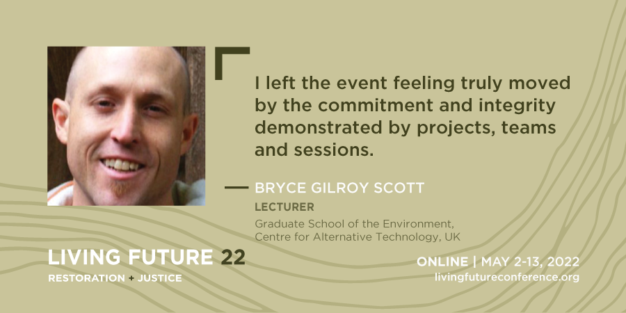 Living_Future's tweet photo. #LivingFuture2022 offers ten days of inspiration in the transformative work of the global #RegenerativeBuilding community. Join us online May 2 - 13, 2022! https://t.co/jsOLKqNyze
#ClimateJustice #EcologicalRestoration #GreenBuildings #LivingFuture #LivingBuildings https://t.co/KPt43iLVq5